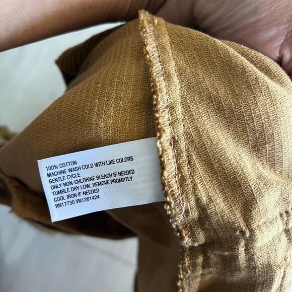 Wild Fable Women's Corduroy Cargo Pleated Mini Skirt Mustard Yellow size L - Picture 6 of 6